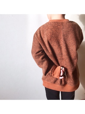 「アイテム（チノパンツ、ブラック系）」を使った、n.さん（キッズ・120cm）の冬コーディネート