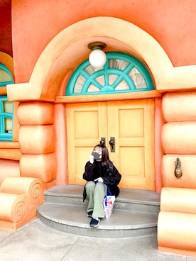 「ハイネックトップス」｜「アイテム（その他アウター）」を使った、ach!さん（レディース・156cm）の冬コーディネート