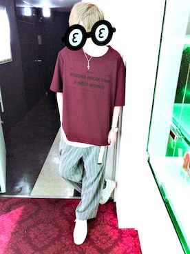 「プチプラミックス」｜午後の帝人さん（メンズ・181cm）の夏コーディネート