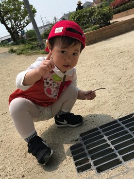 「アイテム（ロンパース）」を使った、ichikan＊さん（キッズ・90cm）の秋コーディネート