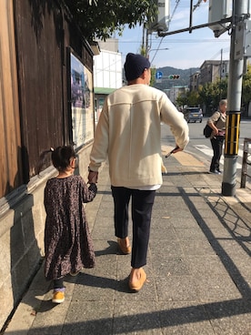「petit main（プティマイン）のアイテム（スニーカー）」を使った、ichikan＊さん（キッズ・100cm）の秋コーディネート