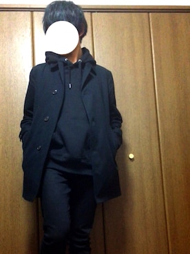 「INHERIT（インヘリット）のアイテム（ステンカラーコート）」を使った、Hiroさん（メンズ・168cm）の秋コーディネート