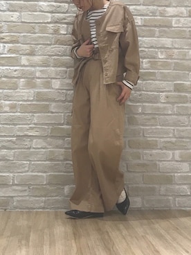 「セットアップ風」｜「アイテム（ブルゾン）」を使った、futureさん（レディース・153cm）の春コーディネート