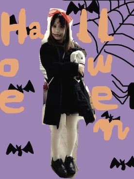 「ハロウィン」｜「アイテム（シャツワンピース）」を使った、WACOさん（レディース・160cm）の春コーディネート
