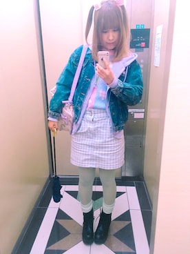 「ファンシー」｜「アイテム（ジャケット/アウター）」を使った、WACOさん（レディース・160cm）の春コーディネート