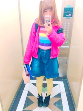 「アメリカン」｜「アイテム（ジャケット/アウター）」を使った、WACOさん（レディース・160cm）の春コーディネート
