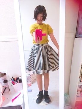「外はねヘアー」｜WACOさん（レディース・160cm）の春コーディネート