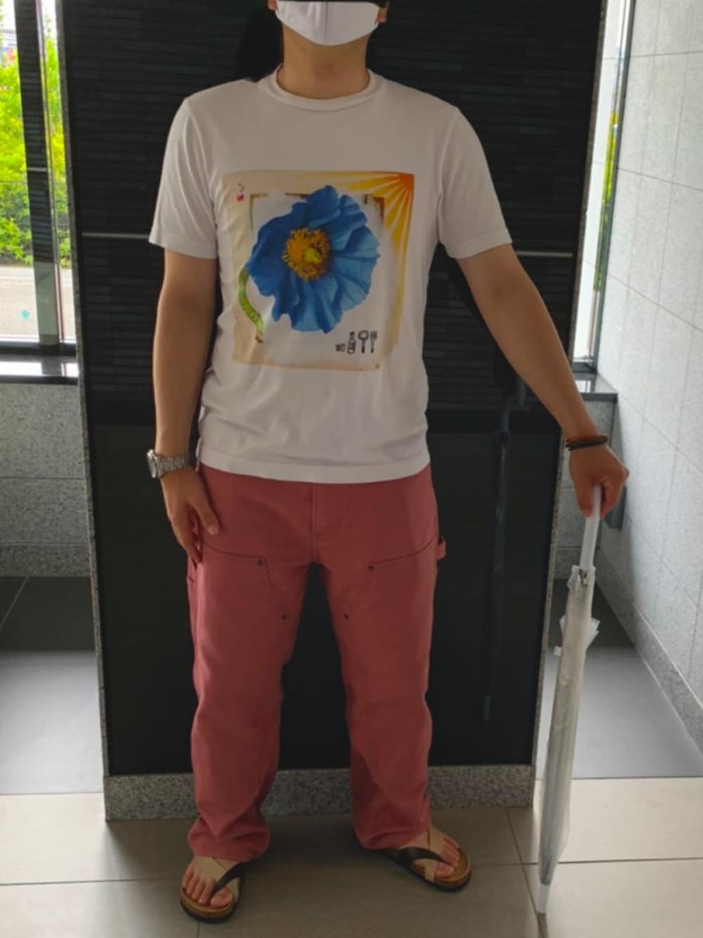 Supreme のデニムパンツ（ピンク系）を使った人気ファッション