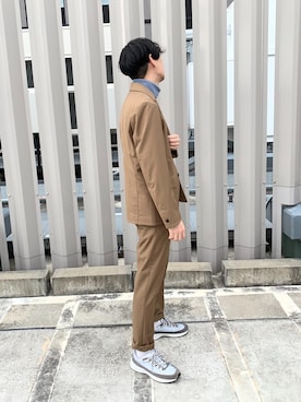 「A.P.C.（アーペーセー）のアイテム（スニーカー）」を使った、HRKさん（メンズ・170cm）の冬コーディネート