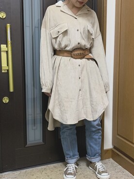 あおいさん（レディース・156cm）の冬コーディネート