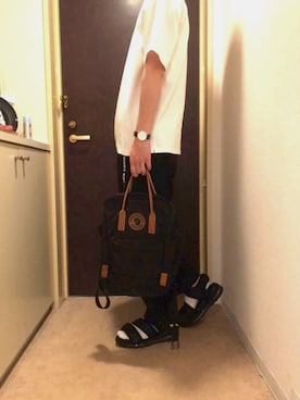 「シロＴ」｜ぽんたさん（メンズ・175cm）の夏コーディネート