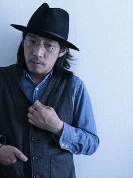 「OLD JOE & CO.（オールドジョーアンドコー）のアイテム（帽子）」を使った、ケンジさん（メンズ・170cm）の春コーディネート