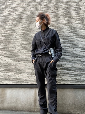 「オールブラックコーデ」｜oruaさん（レディース・173cm）の春コーディネート