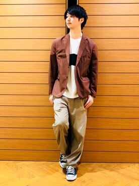 tk.TAKEO KIKUCHI 国分寺マルイさん（メンズ・178cm）の春コーディネート