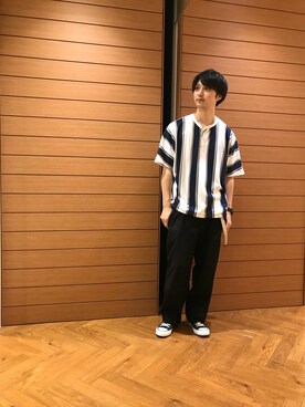 tk.TAKEO KIKUCHI 国分寺マルイさん（メンズ・178cm）の夏コーディネート