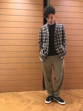 「tk.TAKEO KIKUCHI（ティーケータケオキクチ）のアイテム（その他アウター）」を使った、tk.TAKEO KIKUCHI 国分寺マルイさん（メンズ・178cm）の夏コーディネート