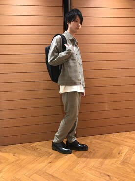 「tk.TAKEO KIKUCHI（ティーケータケオキクチ）のアイテム（バックパック/リュック）」を使った、tk.TAKEO KIKUCHI 国分寺マルイさん（メンズ・178cm）の秋コーディネート