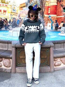 Moussy マウジー の Md Mickey Face Knit ニット セーター Wear