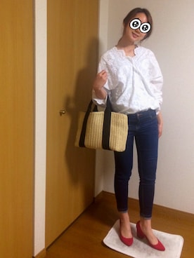 「minsshop（ミンスショップ）のアイテム」を使った、事務OLりんこ☺︎さん（レディース・158cm）の春コーディネート
