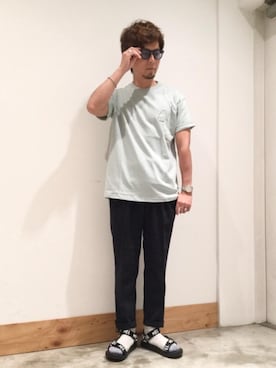 「coen（コーエン）のアイテム（財布/小物）」を使った、coen KA23さん（メンズ・165cm）の夏コーディネート