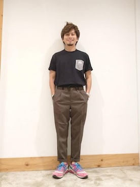 「SMITH'S（スミス）のアイテム（トップス）」を使った、coen KA23さん（メンズ・165cm）の夏コーディネート