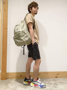 「KELTY（ケルティ）のアイテム」を使った、coen KA23さん（メンズ・165cm）の夏コーディネート