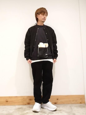 「coen（コーエン）のアイテム（ブルゾン）」を使った、coen KA23さん（メンズ・165cm）の秋コーディネート