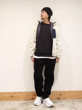 「coen（コーエン）のアイテム（ブルゾン）」を使った、coen KA23さん（メンズ・165cm）の秋コーディネート