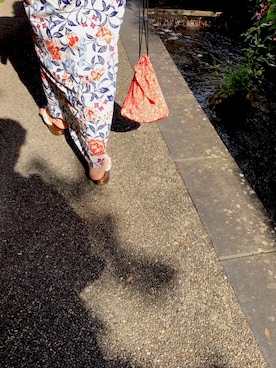 「kimono（キモノ）のアイテム」を使った、NNさん（レディース・165cm）の夏コーディネート