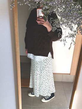 「SLOBE IENA（スローブイエナ）のアイテム（リング）」を使った、NNさん（レディース・165cm）の秋コーディネート