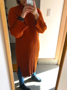 「SLOBE IENA（スローブイエナ）のアイテム（リング）」を使った、NNさん（レディース・165cm）の冬コーディネート