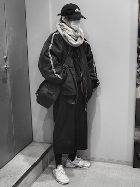 「NIKE（ナイキ）のアイテム（その他）」を使った、ニョンさん（メンズ・178cm）の冬コーディネート