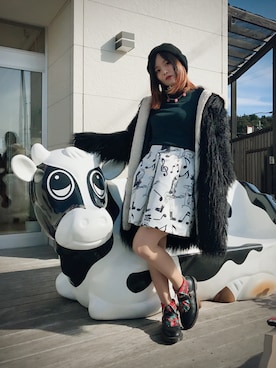 「ERIMAKI SOX（エリマキソックス）のアイテム」を使った、⑅ 𝔪 𝔞 𝔯 𝔦 ⑅さん（レディース・155cm）の冬コーディネート