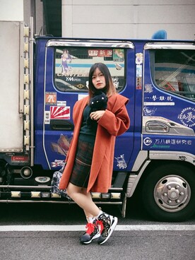 「アニエスベー」｜「アイテム（ダウンジャケット/コート）」を使った、⑅ 𝔪 𝔞 𝔯 𝔦 ⑅さん（レディース・155cm）の冬コーディネート