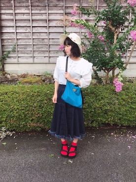 「MILK（ミルク）のアイテム（リング）」を使った、⑅ 𝔪 𝔞 𝔯 𝔦 ⑅さん（レディース・155cm）の夏コーディネート