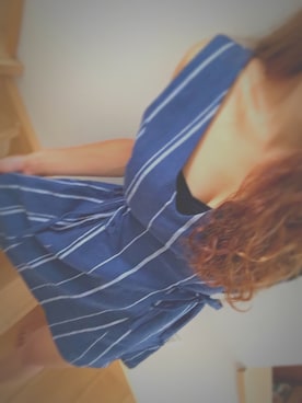 「MOUSSY（マウジー）のアイテム（ワンピース、ブルー系）」を使った、Nagao Kanonさん（レディース・162cm）の夏コーディネート