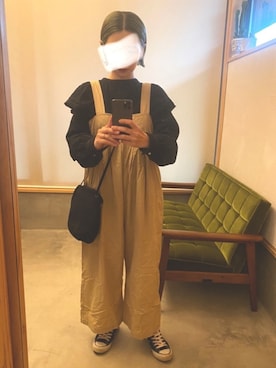 「niko and...（ニコアンド）のアイテム（サロペット/オーバーオール）」を使った、Teraさん（キッズ・120cm）の春コーディネート