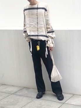 「sunsea」｜「アイテム（財布/小物）」を使った、Ryosukeさん（メンズ・177cm）の秋コーディネート
