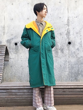「Lands' End（ランズエンド）のアイテム（ジャケット/アウター）」を使った、Ryosukeさん（メンズ・177cm）の冬コーディネート
