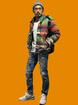 「PORTER（ポーター）のアイテム（バッグ）」を使った、KOJIさん（メンズ・174cm）の秋コーディネート