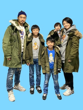 「ポロベアー」｜「アイテム（パーカー）」を使った、KOJIさん（メンズ・174cm）の冬コーディネート