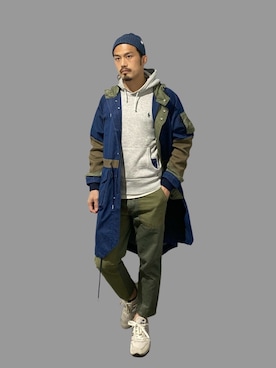 「カーキパンツ」｜KOJIさん（メンズ・174cm・30代）の冬コーディネート