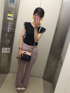 「サマーニット」｜あかりさん（レディース・163cm・10代）の夏コーディネート