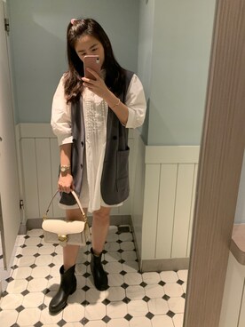 「SWAROVSKI（スワロフスキー）のアイテム（ブレスレット）」を使った、yukisu1121さん（レディース・159cm）の冬コーディネート