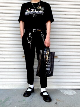 「SHAREEF（シャリーフ）のアイテム（バッグ）」を使った、kojaaaaさん（メンズ・179cm）の夏コーディネート