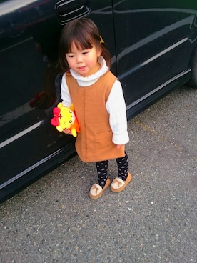 「CIAOPANIC TYPY（チャオパニックティピー）のアイテム（その他）」を使った、k.m♡mamaさん（キッズ・100cm）の冬コーディネート