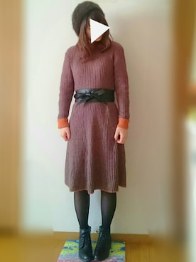 「アーバンリサーチ」｜「アイテム（口紅/リップティント/グロス）」を使った、k.m♡mamaさん（レディース・156cm）の冬コーディネート