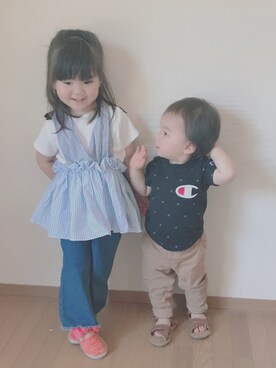 k.m♡mamaさん（キッズ・100cm）の夏コーディネート