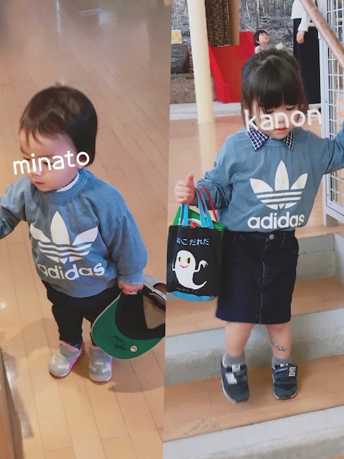 元のアディダス 韓国 子供 服 かわいい子供たちの画像