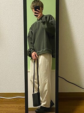 「epnok（エプノック）のアイテム（スウェット）」を使った、まつさん（メンズ・182cm）の冬コーディネート